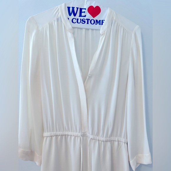Aritzia Babaton 100% Silk Long Sleeve Bennett Mini Dress in White/Cream Small - Picture 8 of 15